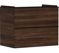 hansgrohe Xelu Q mueble bajo lavabo, 780x475, 2 cajones, para lavabo, 54030670, Color: Mueble Nogal Oscuro/Mate Mango Negro