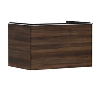 hansgrohe Xelu Q mueble bajo lavabo, 780x550, 1 cajón, para consolas con lavabo sobre encimera, pulido, 54057000, Color: Mueble Nogal Oscuro/Mando Cromo