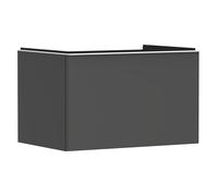 hansgrohe Xelu Q mueble bajo lavabo, 780x550, 1 cajón, para consolas con lavabo sobre encimera, pulido, 54055700, Color: Mueble Gris Diamante Mate/Mate Tirador Blanco