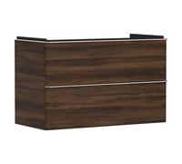 hansgrohe Xelu Q mueble bajo lavabo, 980x475, 2 cajones, para lavabo, 54034000, Color: Mueble Nogal Oscuro/Mando Cromo