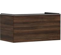 Hansgrohe Xelu Q Mueble bajo Lavabo, 980x550, 1 cajón, para Consolas con Lavabo sobre encimera, Pulido, 5405, Color: Mueble Nogal Oscuro/Mando Cromo