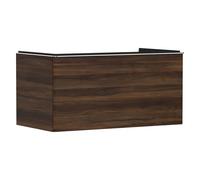 hansgrohe Xelu Q mueble bajo lavabo, 980x550, 1 cajón, para consolas con lavabo sobre encimera, pulido, 5, 54061000, Color: Mueble Nogal Oscuro/Mando Cromo