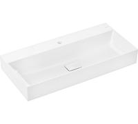 hansgrohe Xevolos E lavabo sobre encimera, sin rebosadero, pulido, SmartClean, 1000x480mm, con juego de desagüe, blanco, 61102450, Versión: 1 orificio para grifo