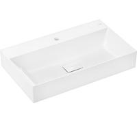 hansgrohe Xevolos E lavabo sobre encimera, sin rebosadero, pulido, SmartClean, 800x480mm, con juego de desagüe, blanco, 61098450, Versión: 1 orificio para grifo