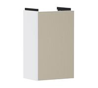 Hansgrohe Xevolos E Mueble bajo Lavabo, 1 Puerta, Tope Izquierdo, 340x245x555mm, para Lavabo, 5416, Color: Cuerpo Blanco Mate, Frontal con Textura de Bronce