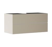 hansgrohe Xevolos E mueble bajo lavabo, 2 cajones, 1 hueco central, 1180x550x555mm, para consola con lavabo sobre encimera, 54194390, Color: Carcasa beige arena mate, frontal bronce texturado