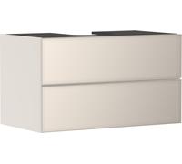 hansgrohe Xevolos E mueble bajo lavabo, 2 cajones, 1 hueco central, 980x550x555mm, para consola con lavabo sobre encimera, 54191790, Color: Carcasa beige arena mate, frontal beige arena metalizado
