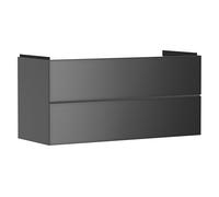 Hansgrohe Xevolos E Mueble bajo Lavabo, 2 cajones, SoftClose, 1180x475x555mm, para Lavabo, 5418, Color: Carcasa Gris Pizarra Mate, Frontal Gris Pizarra Metalizado