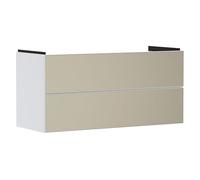 Hansgrohe Xevolos E Mueble bajo Lavabo, 2 cajones, SoftClose, 1180x475x555mm, para Lavabo, 5418, Color: Cuerpo Blanco Mate, Frontal con Textura de Bronce