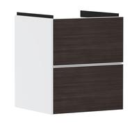 hansgrohe Xevolos E mueble bajo lavabo, 2 cajones, SoftClose, 480x475x555mm, para lavabo, 54172730, Color: Carcasa blanco mate, frontal roble oscuro