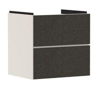 hansgrohe Xevolos E mueble bajo lavabo, 2 cajones, SoftClose, 580x475x555mm, para lavabo, 54176660, Color: Cuerpo beige arena mate, frente textil gris oscuro