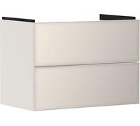 Hansgrohe Xevolos E Mueble bajo Lavabo, 2 cajones, SoftClose, 780x475x555mm, para Lavabo, 541, Color: Carcasa Beige Arena Mate, Frontal Beige Arena Metalizado