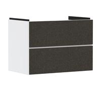 hansgrohe Xevolos E mueble bajo lavabo, 2 cajones, SoftClose, 780x475x555mm, para lavabo, 54178660, Color: Cuerpo blanco mate, frente textil gris oscuro
