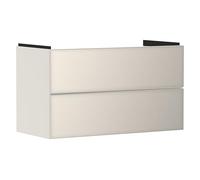 Hansgrohe Xevolos E Mueble bajo Lavabo, 2 cajones, SoftClose, 980x475x555mm, para Lavabo, 5418, Color: Carcasa Beige Arena Mate, Frontal Beige Arena Metalizado