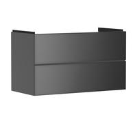 Hansgrohe Xevolos E Mueble bajo Lavabo, 2 cajones, SoftClose, 980x475x555mm, para Lavabo, 5418, Color: Carcasa Gris Pizarra Mate, Frontal Gris Pizarra Metalizado