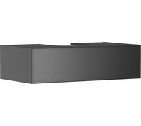 hansgrohe Xevolos E mueble bajo para lavabo, 1 cajón, 1 hueco central, 980x550x275mm, para consola con lavabo sobre encimera, 54315770, Color: Carcasa gris pizarra mate, frontal gris pizarra metalizad