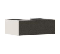 hansgrohe Xevolos E mueble bajo para lavabo, 1 cajón, 1 hueco en el centro, 780x550x275mm, para consola con lavabo sobre encimera, 54311660, Color: Cuerpo beige arena mate, frente textil gris oscuro