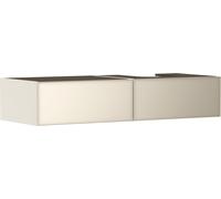 hansgrohe Xevolos E mueble bajo para lavabo, 2 cajones, 1 hueco a la derecha, 1370x550x275mm, para consola con lavabo sobre encimera, 54323790, Color: Carcasa beige arena mate, frontal beige arena met