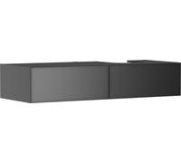 hansgrohe Xevolos E mueble bajo para lavabo, 2 cajones, 1 hueco a la derecha, 1370x550x275mm, para consola con lavabo sobre encimera, 54324770, Color: Carcasa gris pizarra mate, frontal gris pizarra m