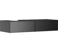 hansgrohe Xevolos E mueble bajo para lavabo, 2 cajones, 1 hueco a la izquierda, 1370x550x275mm, para consola con lavabo sobre encimera, 54321770, Color: Carcasa gris pizarra mate, frontal gris pizarra