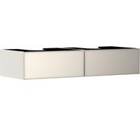 hansgrohe Xevolos E mueble bajo para lavabo, 2 cajones, 1 hueco central, 1370x550x275mm, para consola con lavabo sobre encimera, 54317790, Color: Carcasa beige arena mate, frontal beige arena metaliza