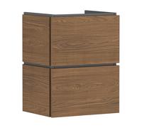 hansgrohe Xilesa E mueble bajo para lavabo, 2 cajones, 480x380x620mm, 54248550, Color: Roble cachemira