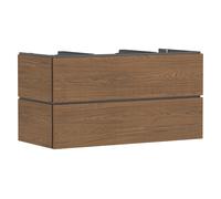 hansgrohe Xilesa E mueble bajo para lavabo, 2 cajones, para recorte central de consola, 1180x550x620mm, 54303550, Color: Roble cachemira