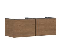 hansgrohe Xilesa E mueble bajo para lavabo, 2 cajones, para recorte central de consola, 1375x550x500mm, 54268550, Color: Roble cachemira
