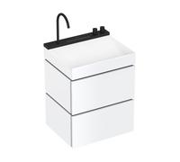 hansgrohe Xilesa E mueble bajo para lavabo, 2 cajones PushOpen, 580x470x620mm, 54293700, Color: Blanco mate