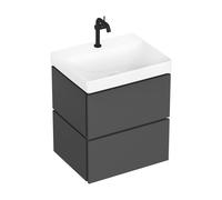 hansgrohe Xilesa E mueble bajo para lavabo, 2 cajones PushOpen, 580x470x620mm, 54293760, Color: Gris pizarra mate