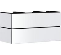hansgrohe Xilesa E mueble bajo para lavabo, 2 cajones PushOpen, para consola recortable en el centro, 1180x550x620mm, 54304700, Color: Blanco mate