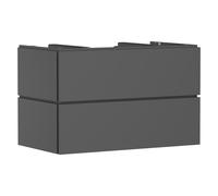 hansgrohe Xilesa E mueble bajo para lavabo, 2 cajones PushOpen, para hueco central de consola, 980x550x620mm, 54302760, Color: Gris pizarra mate