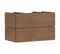 hansgrohe Xilesa E mueble bajo para lavabo, 2 cajones PushOpen, para hueco central de consola, 980x550x620mm, 54302550, Color: Roble cachemira
