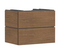hansgrohe Xilesa E mueble bajo para lavabo, 2 cajones PushOpen, para recorte central de consola, 780x550x620mm, 54300550, Color: Roble cachemira