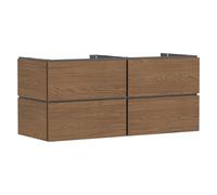 hansgrohe Xilesa E mueble bajo para lavabo, 4 cajones PushOpen, para recorte central de consola, 1375x550x620mm, 54306550, Color: Roble cachemira