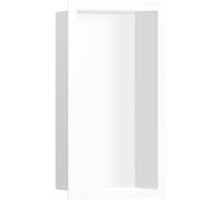 hansgrohe XtraStoris Nicho de pared individual blanco mate con marco de diseño 300x150x100 mm, 56096700, Color: blanco mate
