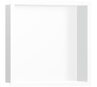 hansgrohe XtraStoris Nicho de pared individual blanco mate con marco de diseño 300x300x100 mm, 56099700, Color: blanco mate