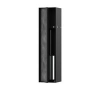 hansgrohe XtraStoris Rock escobillero, con repisa, puerta alicatable, sin marco, 145x140x595mm, 56060670, Color: negro mate