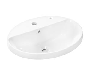 Hansgrohe Xuniva D lavabo 55x45 cm oval empotrado blanco mate 60160450