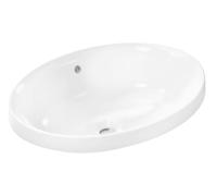 hansgrohe Xuniva D lavabo encastrado, con rebosadero, sin agujero para grifo, 550x400mm, blanco, 60156450