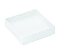 hansgrohe Xuniva evo E lavabo sobre encimera 400/400, sin agujero para grifo ni rebosadero, 60324700, Color: Blanco mate