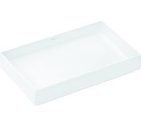 hansgrohe Xuniva evo E lavabo sobre encimera 650/400, sin agujero para grifo ni rebosadero, 60326450, Color: Blanco