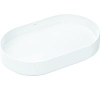 hansgrohe Xuniva evo U lavabo sobre encimera 650/400, sin agujero para grifo ni rebosadero, 60325450, Color: Blanco