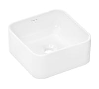 hansgrohe Xuniva Q lavabo sobre encimera, sin rebosadero, sin agujero para grifo, 300x300mm, blanco, 60167450