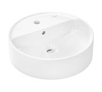 hansgrohe Xuniva S lavabo sobre encimera, con rebosadero, 1 agujero para grifo, 450x450mm, blanco, 60169450
