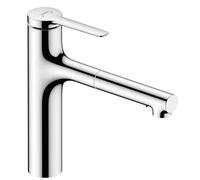 Hansgrohe Zesis Mezclador monomando de cocina ComfortZone 160, ducha extraÃble, 2 tipos de chorro, caja de mangueras (sBox) lite , proyecciÃ³n 231 mm, 74804, Color: cromado - 74804000