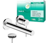 hansgrohe Zesis S Mezclador monomando empotrado de lavabo, de pared, caño 194mm, 74750000, Color: cromado