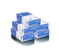 HANSKA Paquete de 500 guantes desechables de nitrilo Azul - Sin polvo - Desechables - Ambidiestros - Base de goma - Apto para uso médico y manipulación de alimentos (500, S)