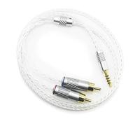HansnBy Cable adaptador de audio de 4,4 mm a dos conectores RCA macho 2 RCA macho compatible con Sony WM1A / 1Z, PHA-2A Digital Audio Player