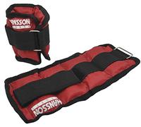 Hansson.Sports Bad Company - Pesas para muñecas y pies (2 unidades, 0,5 kg), color rojo